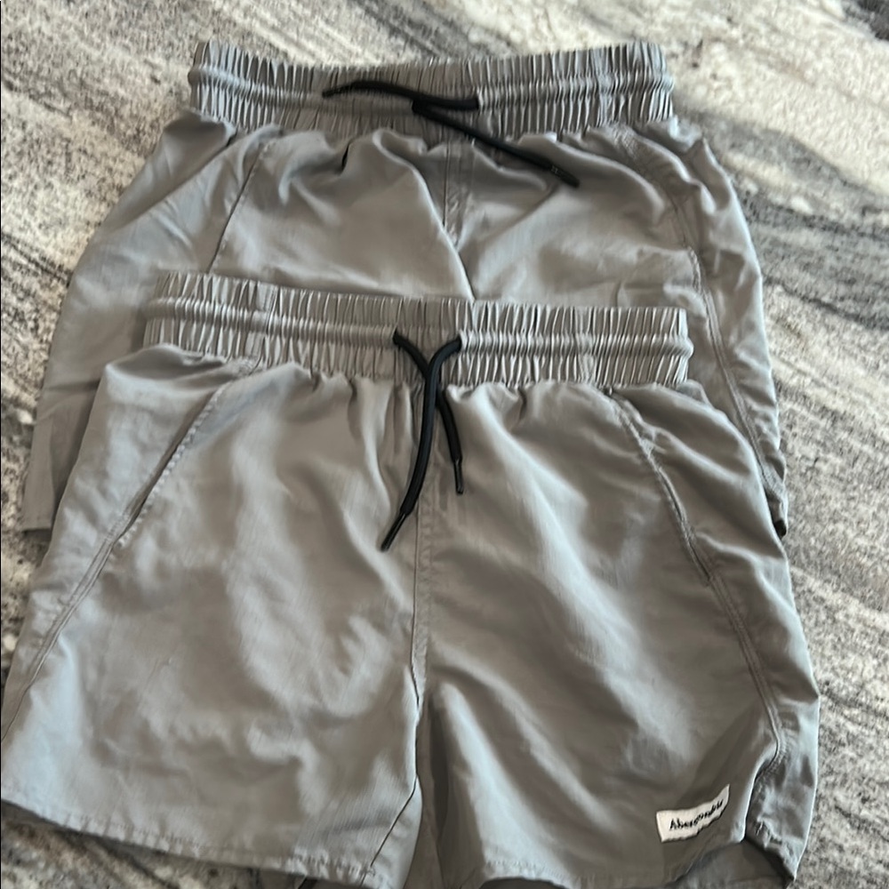 Abercrombie Kids Gray Athletic Shorts Elastic Waist Size 7/8